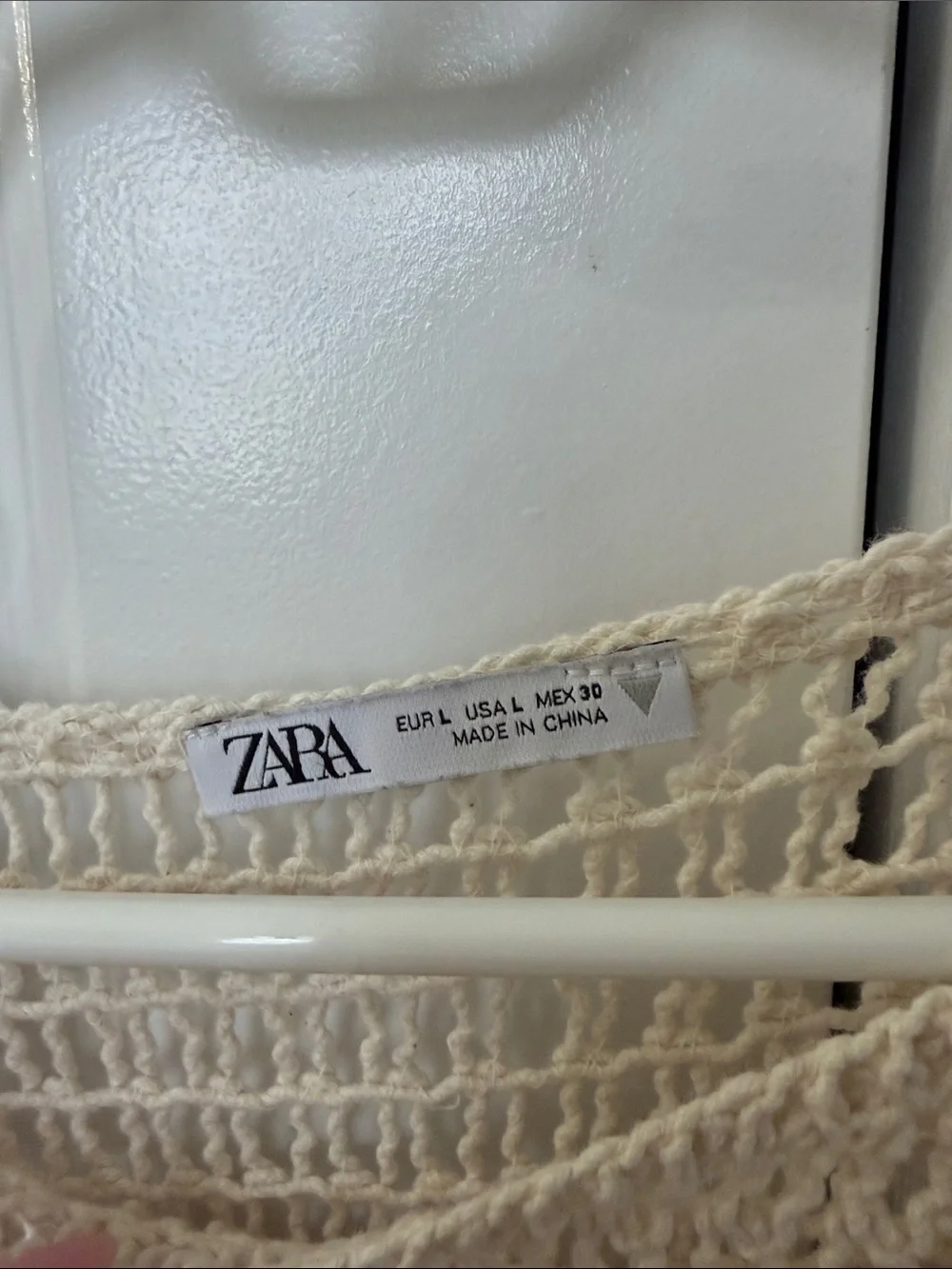 Zara Open-Knit Cropped Sweater
